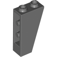 Lego kostka (kostička) 2x1x3 sklon (šikmá) 75° invertovaná, tmavě modro šedá (4226442, 4500975)